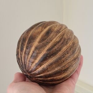 Handcrafted Wooden Sphere 12" Diameter